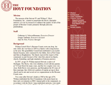 Tablet Screenshot of hoytfoundation.org